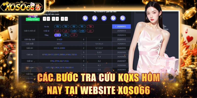 Các bước tra cứu KQXS hôm nay tại website Xoso66